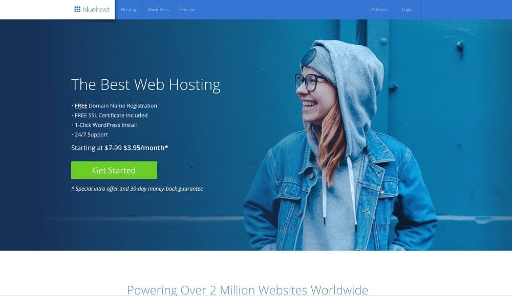 Start a blog with Bluehost