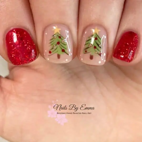 Christmas Nail Designs for Short Nails